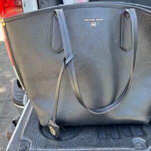 Michael Kors Black Pebbled Leather Tote
